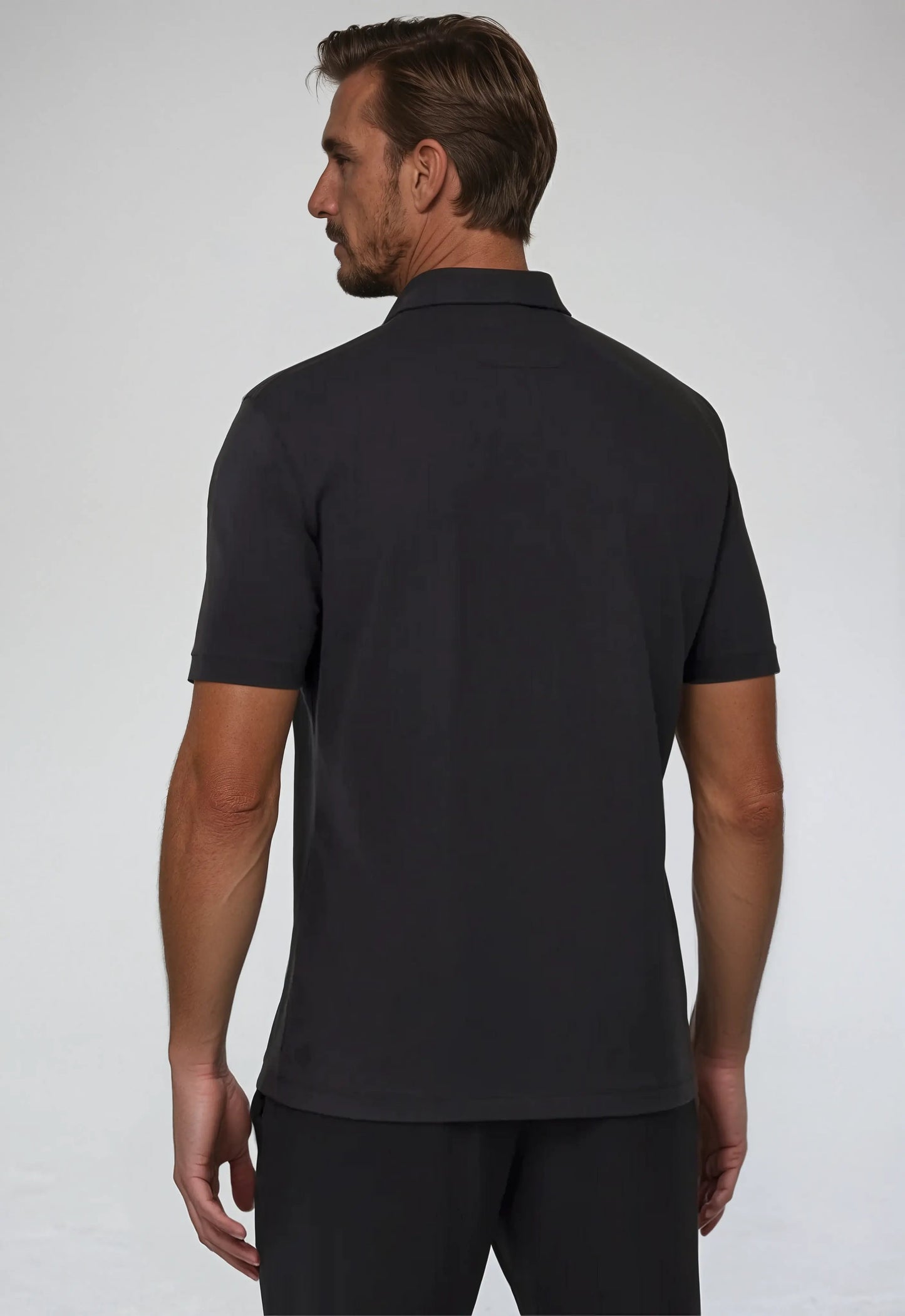 Marcos - Zwarte zomer polo met rits