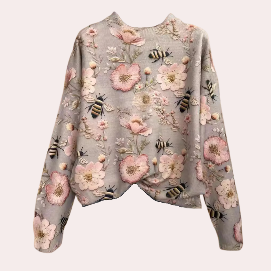 Marjoze – Elegante Trui met Bloemenprint 