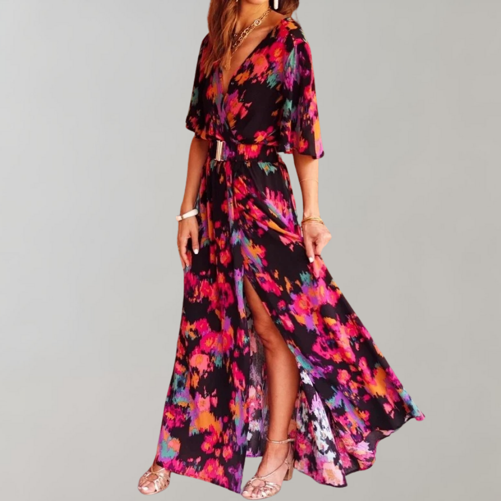 Marlotte - Dames wikkel maxi zomerjurk