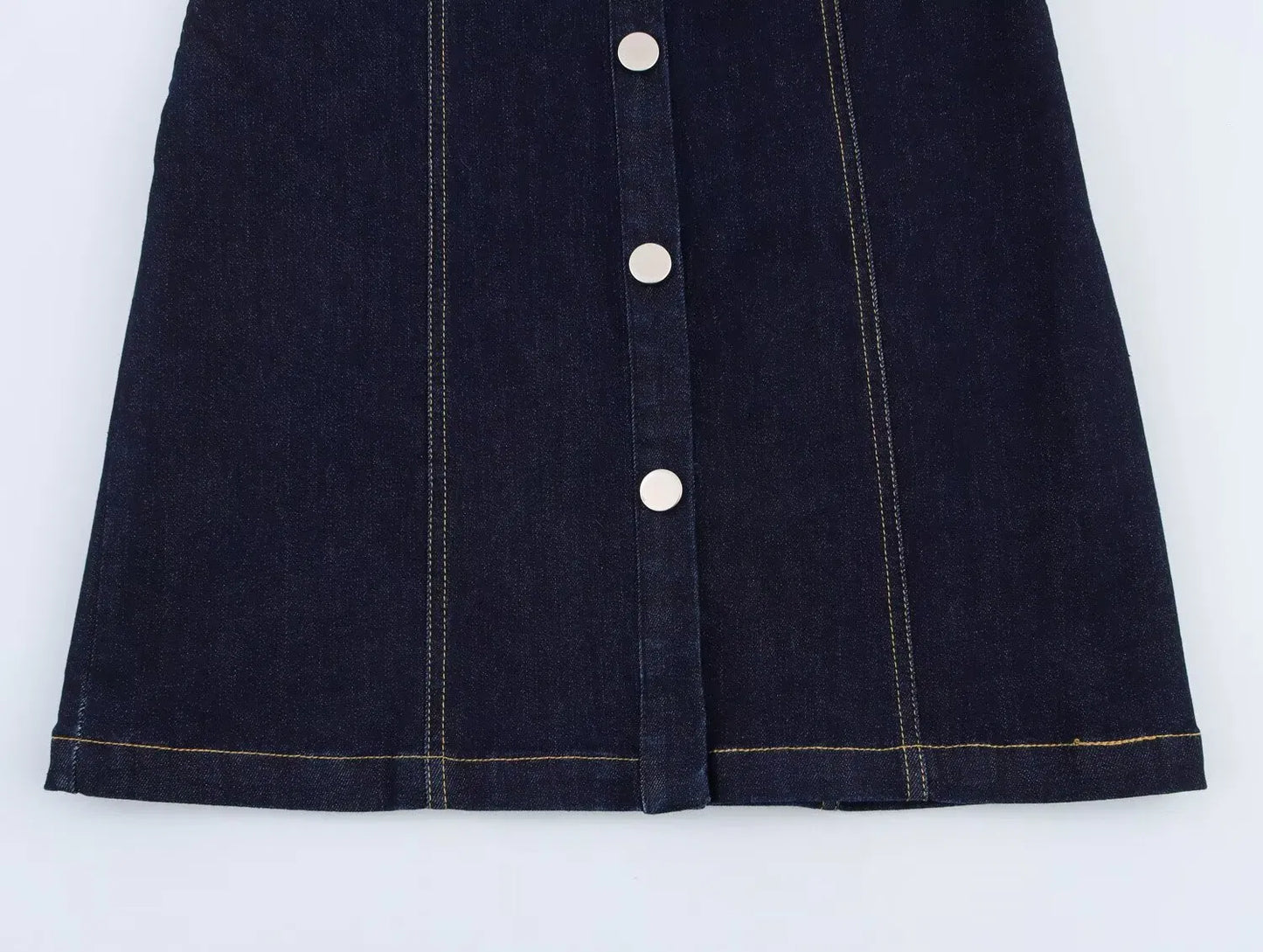 Myrle - Slank Denim Mouwloos Mini Jurkje