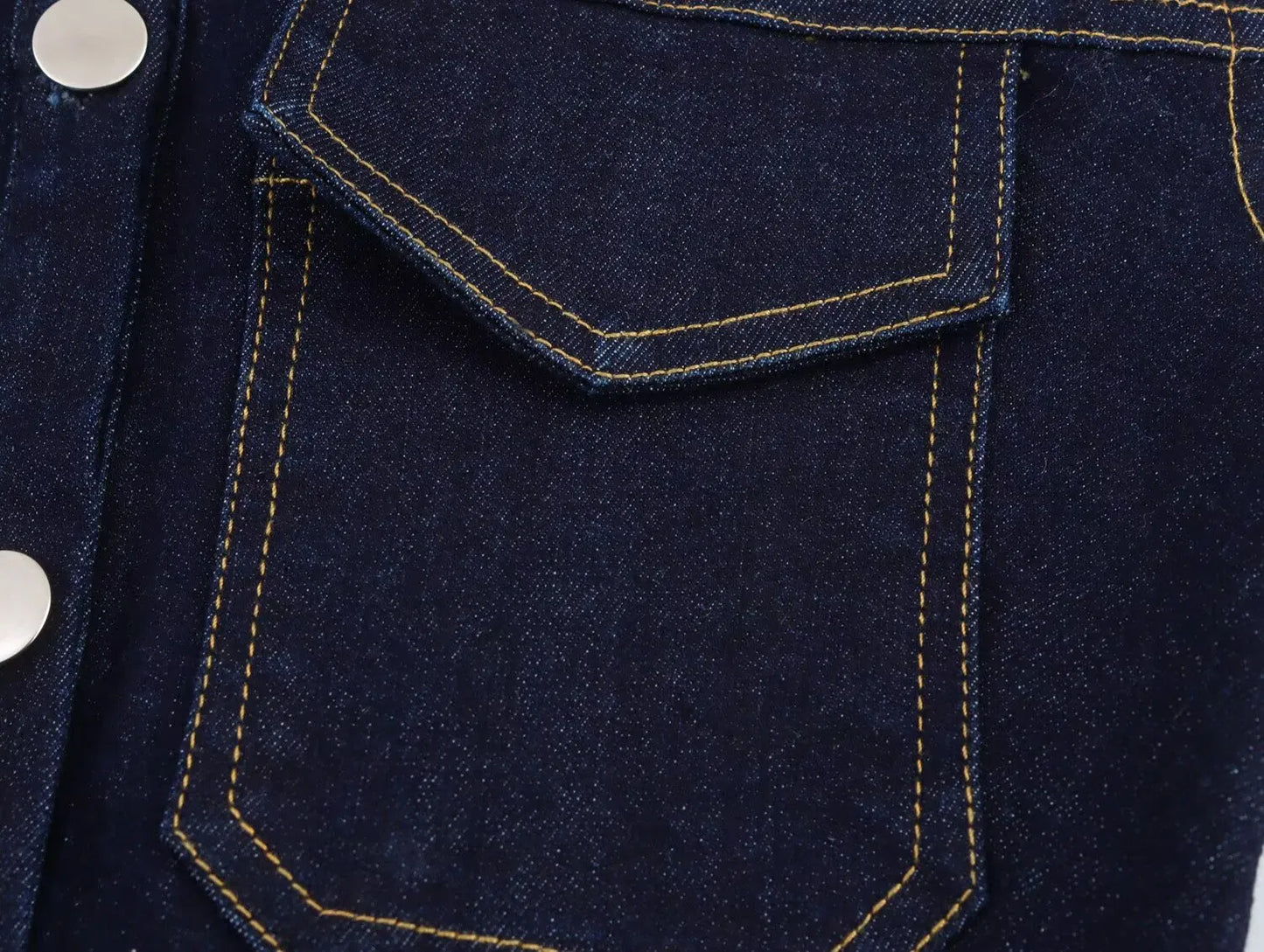 Myrle - Slank Denim Mouwloos Mini Jurkje