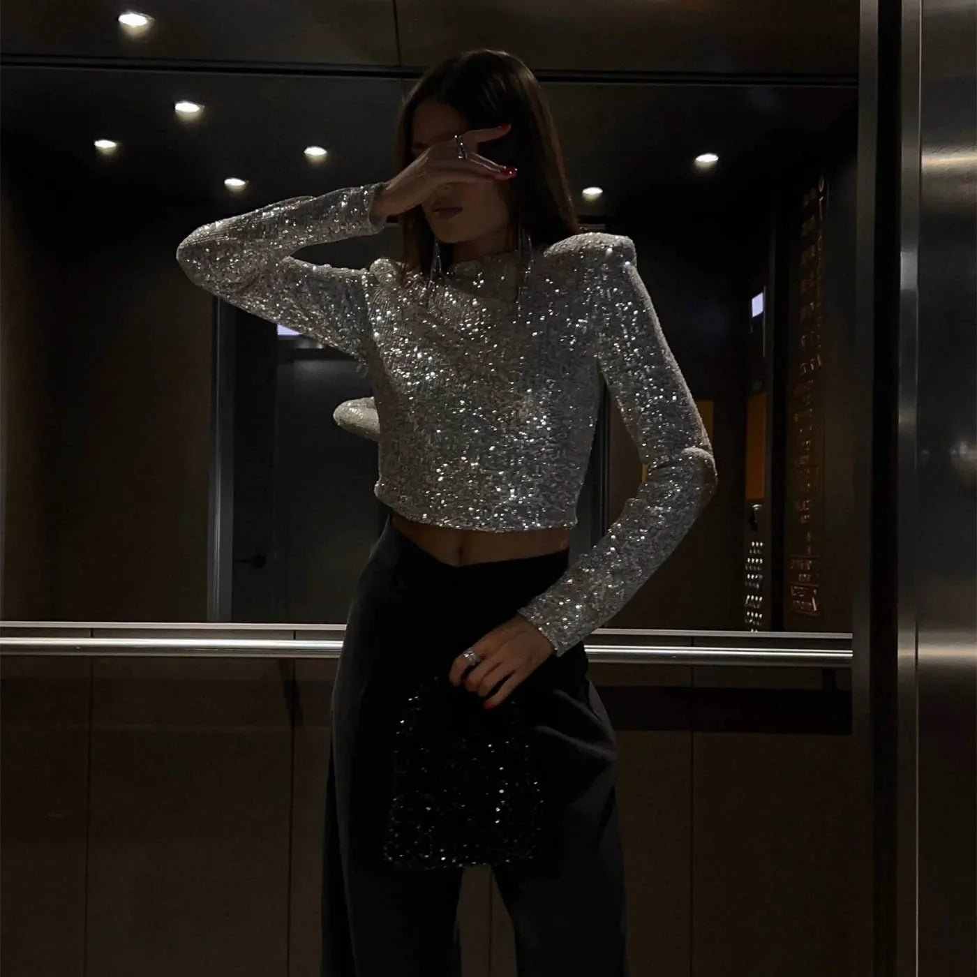 Nella - Feesttop met glitter