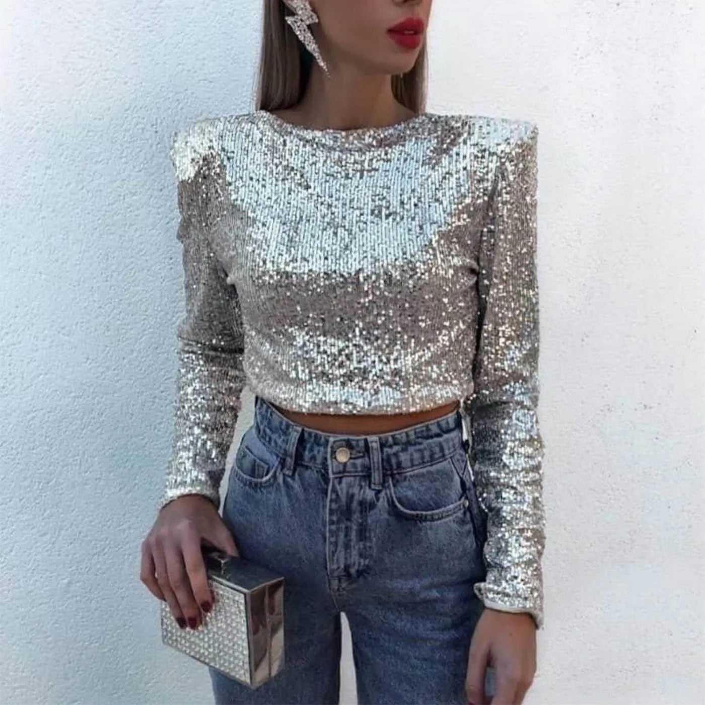 Nella - Feesttop met glitter