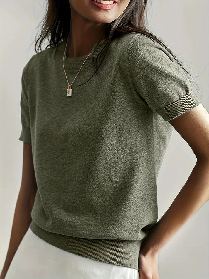 Nila - Luchtige Blouse met Korte Mouwen voor Dames