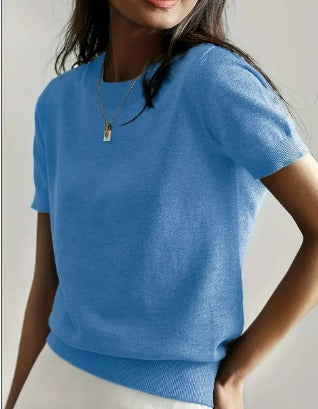 Nila - Luchtige Blouse met Korte Mouwen voor Dames