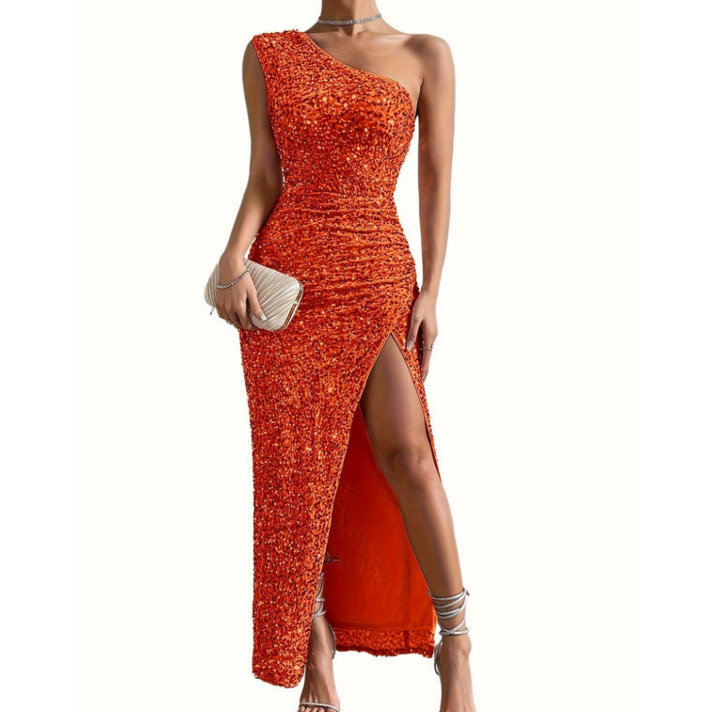 Noa - Glitter Schouderjurk