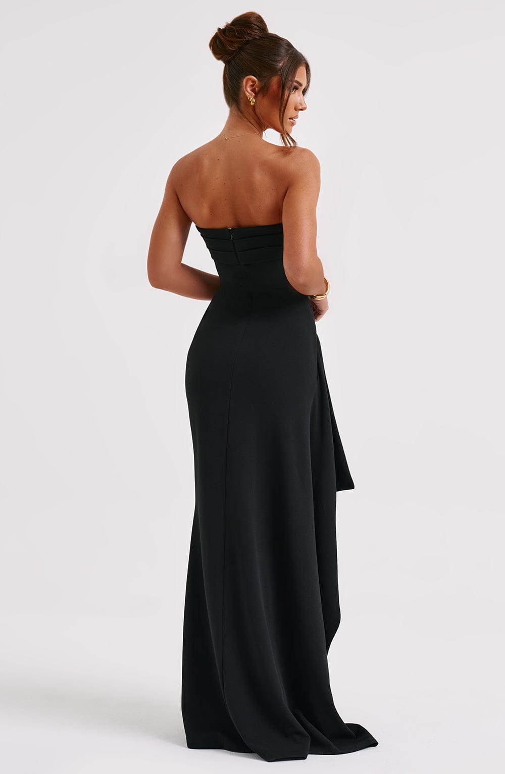 Roksana - Off-Shoulder Jurk met Hoge Split
