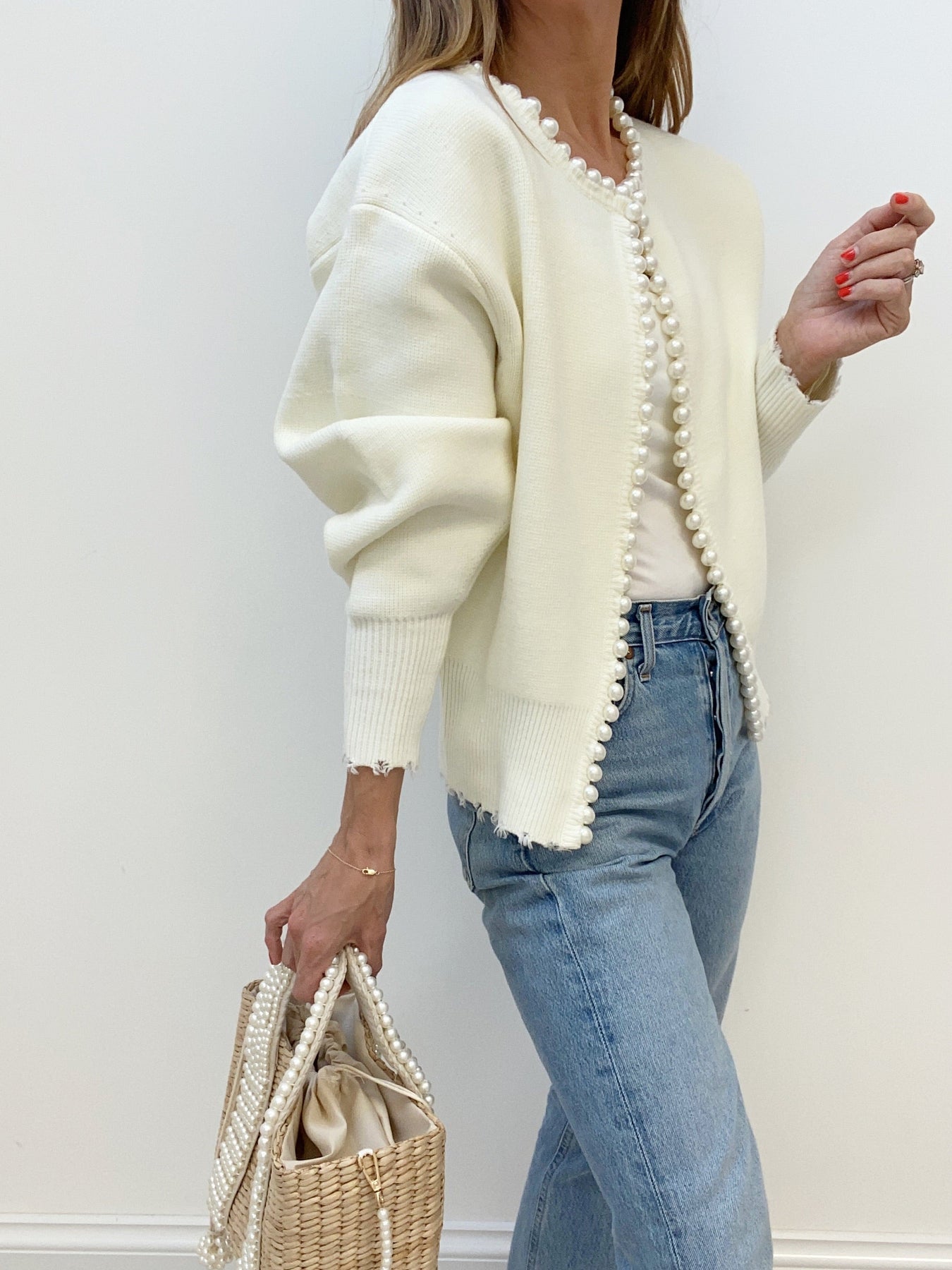 Sanna - Cardigan met Parelmotief voor Dames