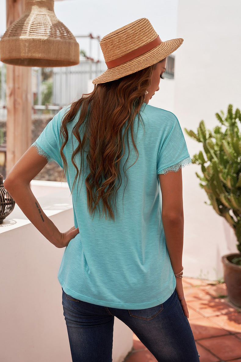 Seline - Verfijnde V-Hals Shirt voor Dames