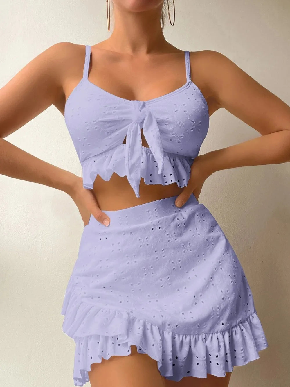 Seraphine - Airy Eyelet Lace Set for Women