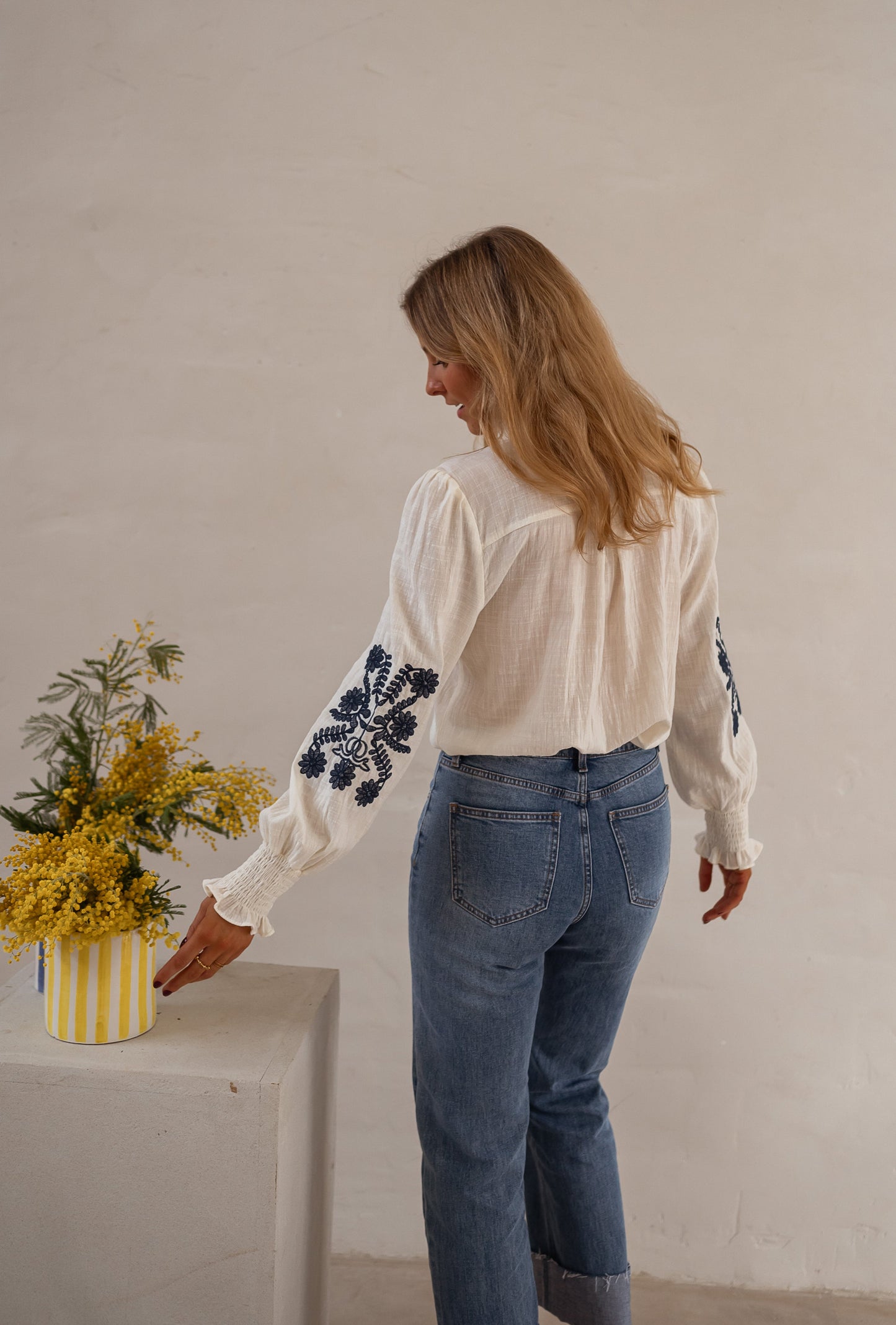 Simona - Geborduurde Blouse voor Dames