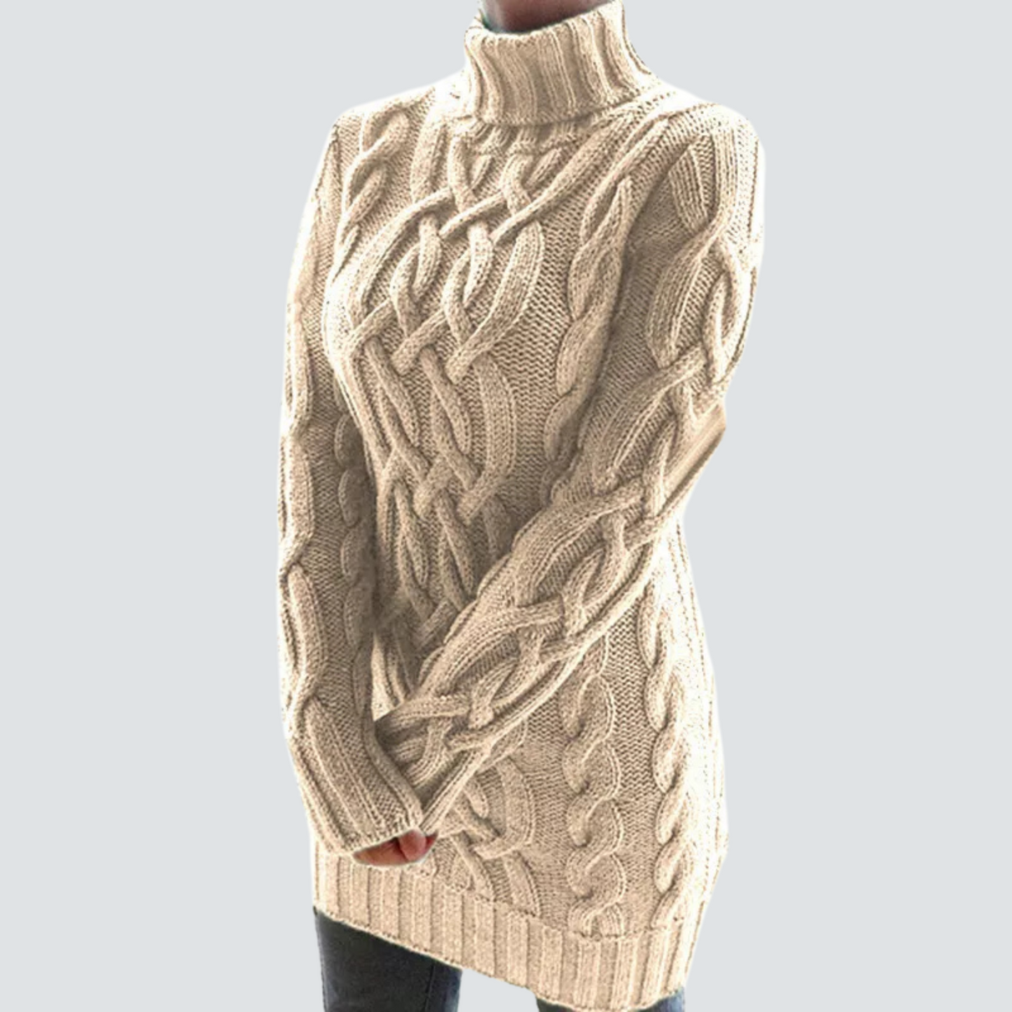 Sophie – Elegante Kabelgebreide Coltruijurk