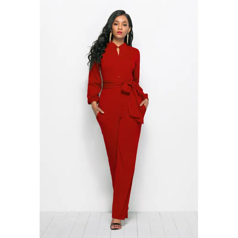 Tanya - Jumpsuit voor dames met V-hals