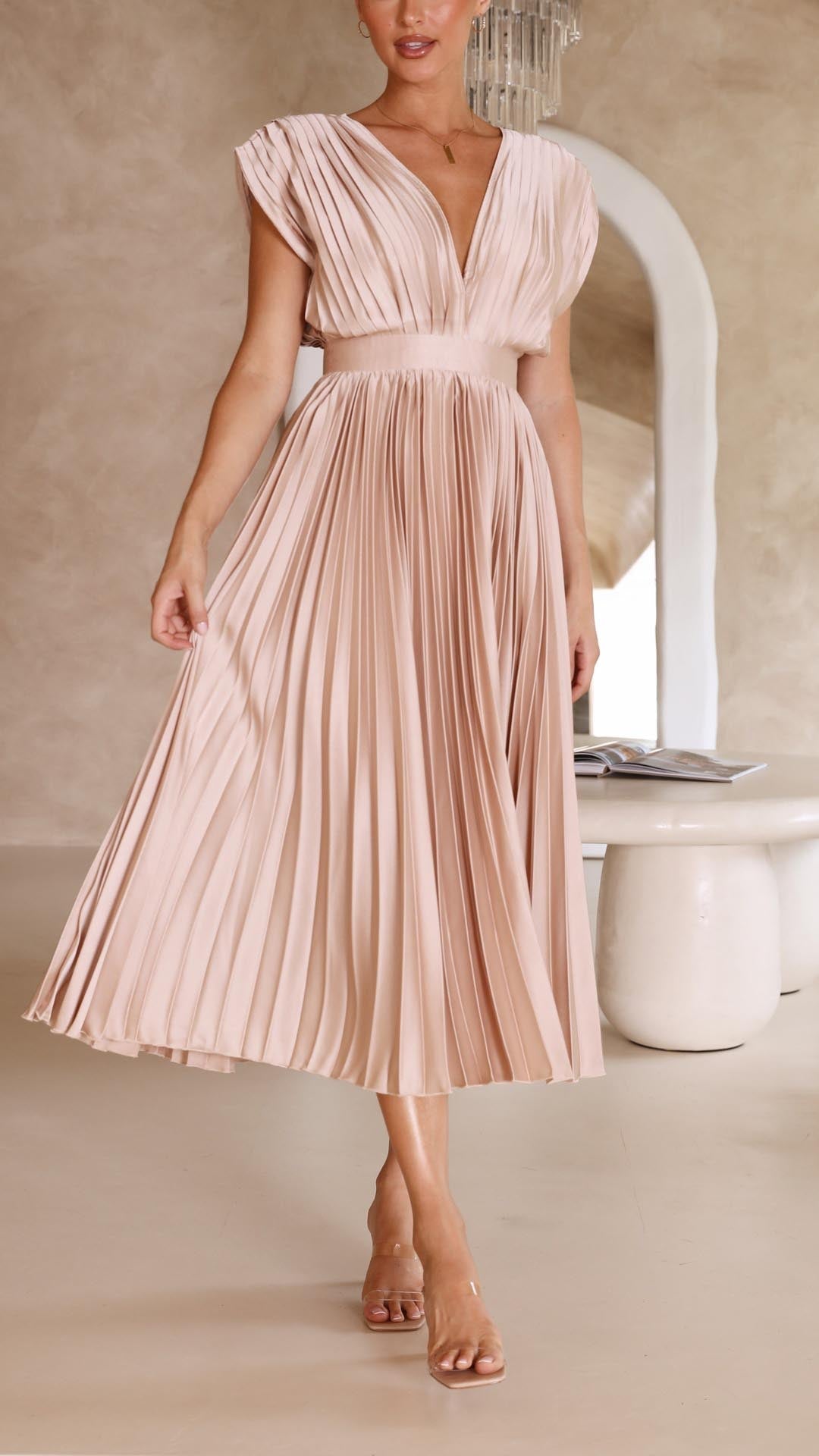 Viondra - Elegante Plisséjurk voor Dames