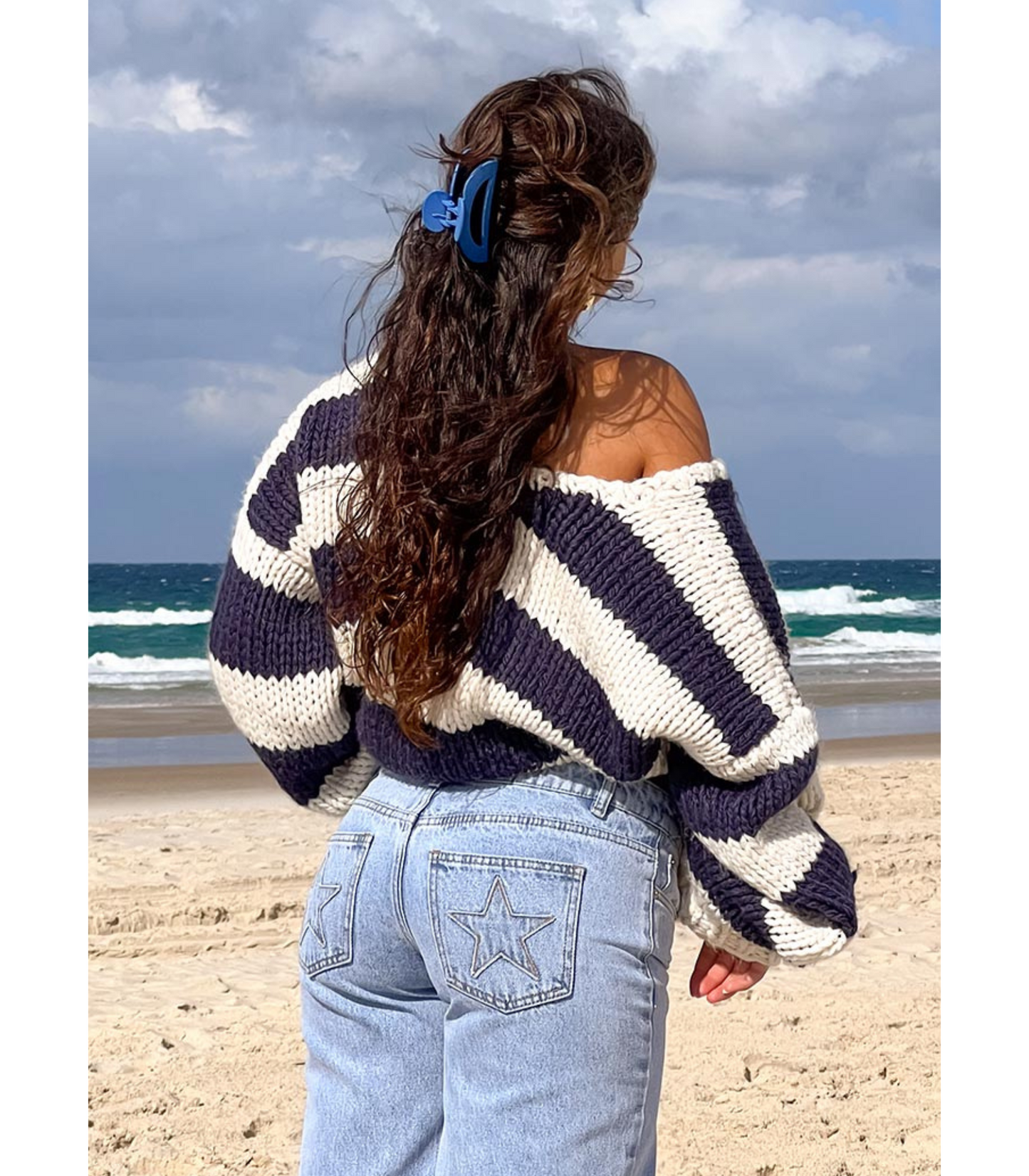 Romina - Oversized Gestreepte Trui