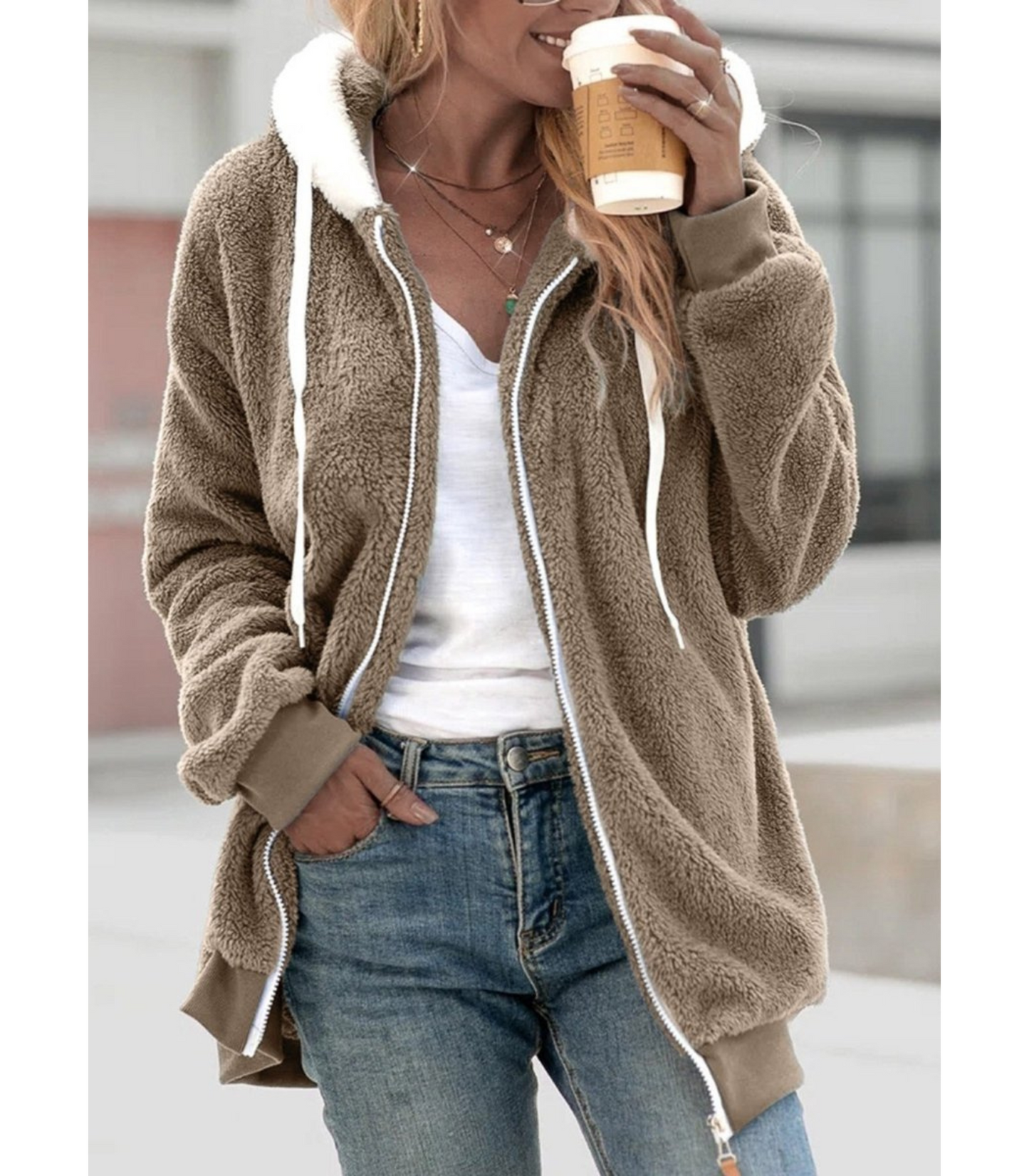 Emma – Comfortabel Fleece Vest met Capuchon voor Dames
