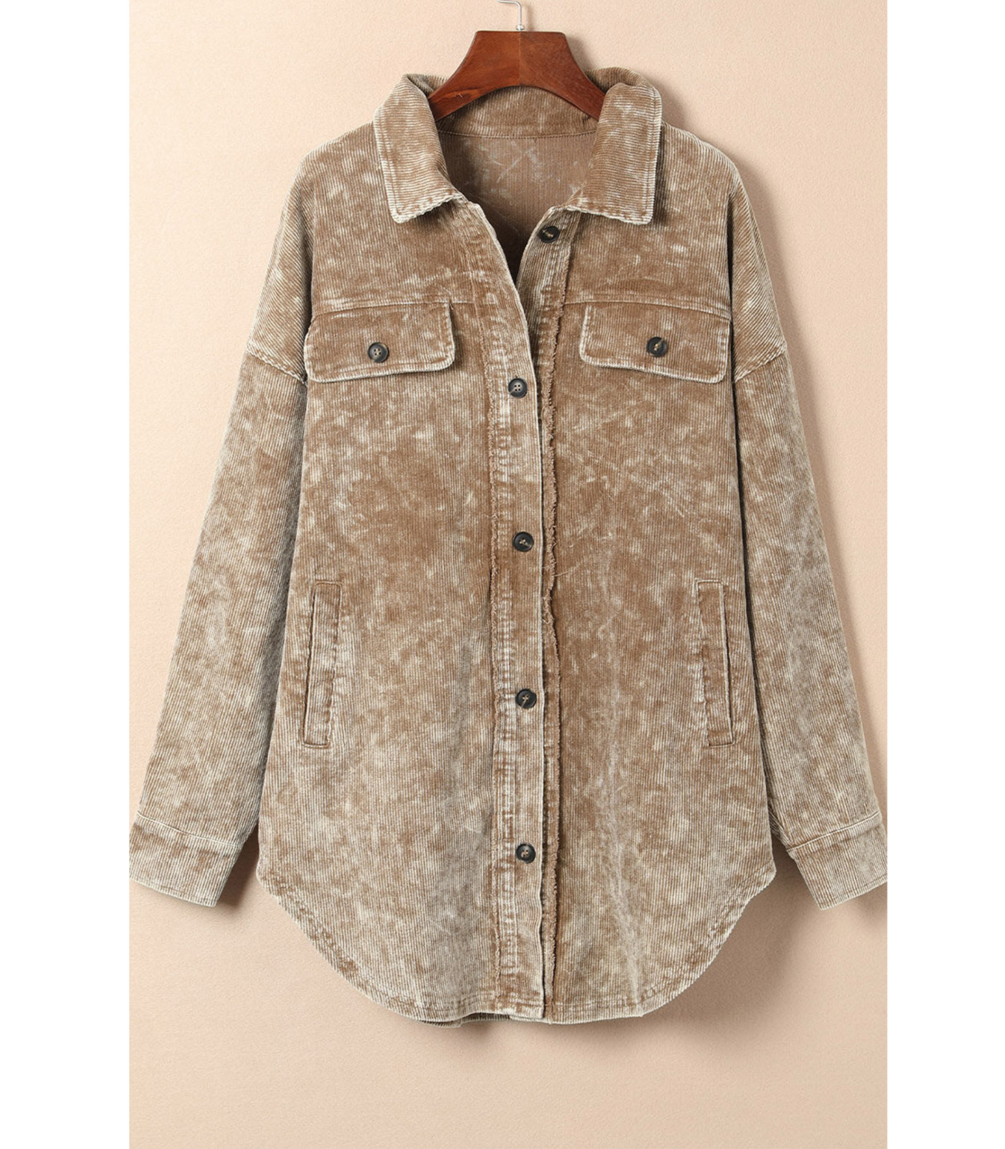 Marcella - Long jacket with button closure