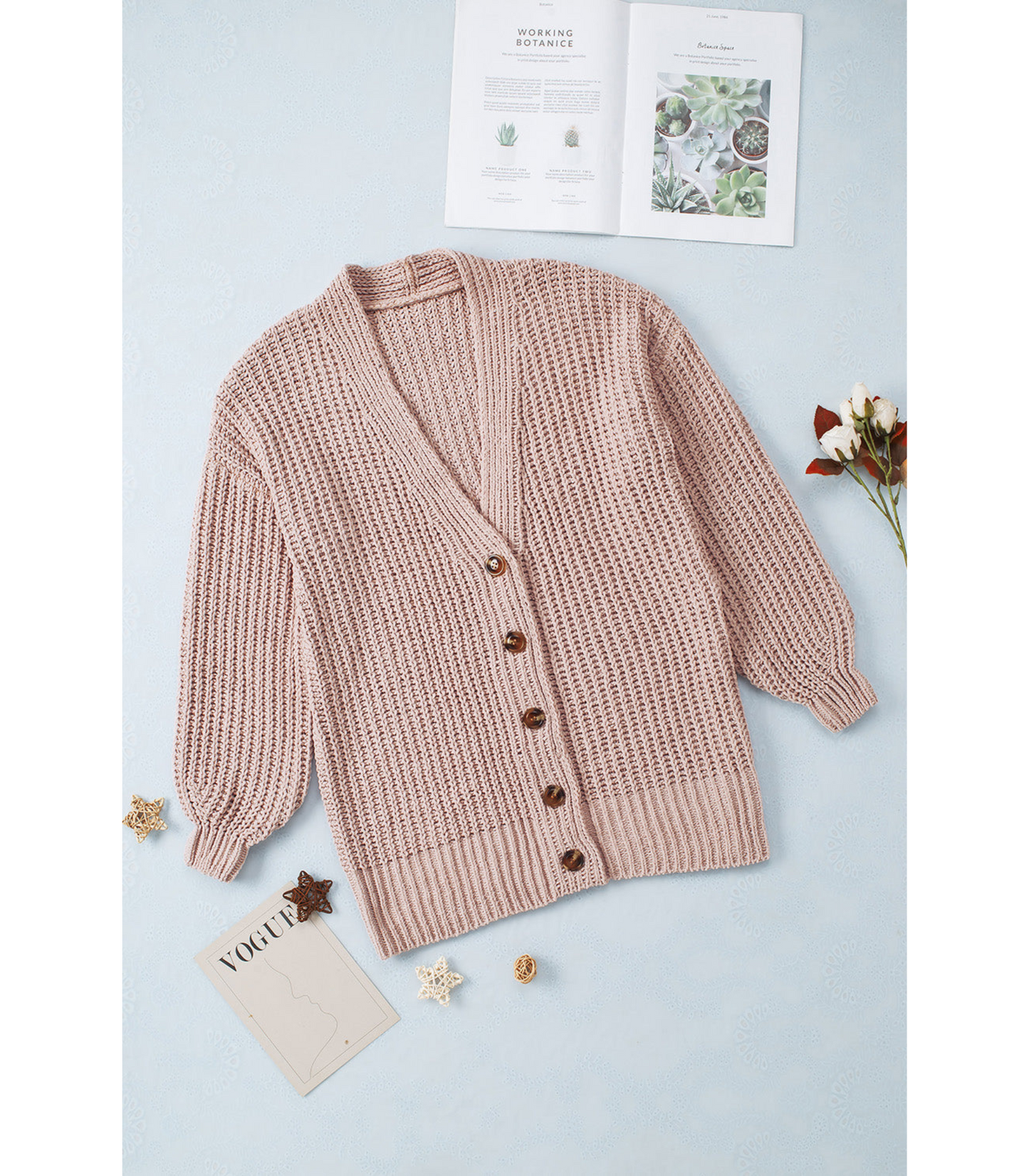 Amy - gebreide cardigan met knoopsluiting