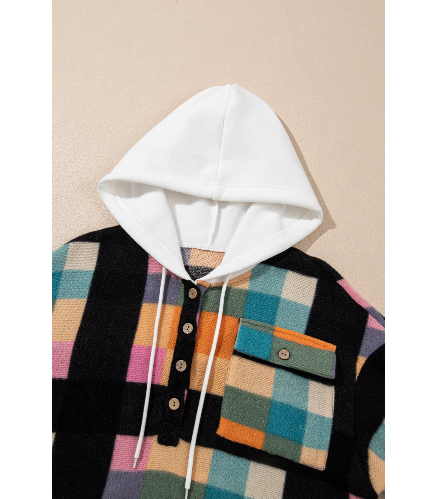 Marit - Multicolour geruite hoodie