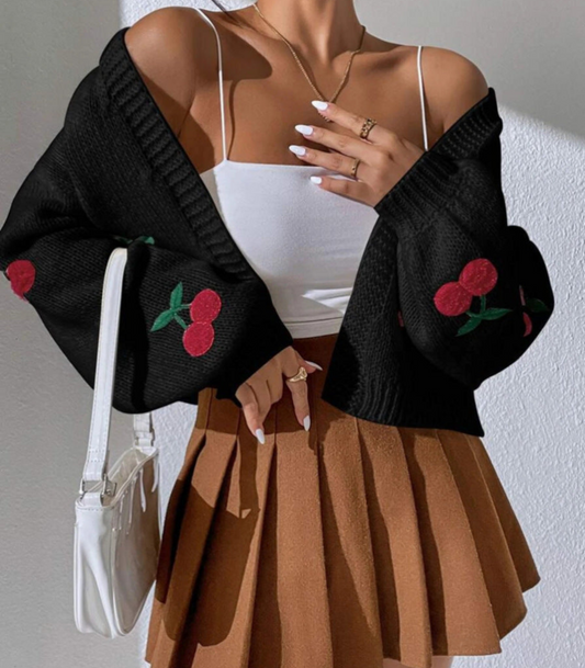 Zina - Vest Met Fruitmotief