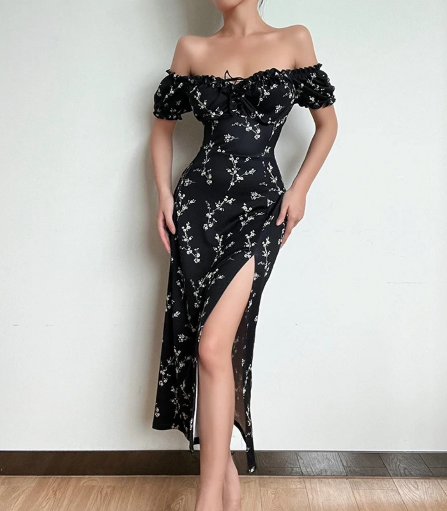 Neyla - Zomerjurk Off-Shoulder met Bloemenprint