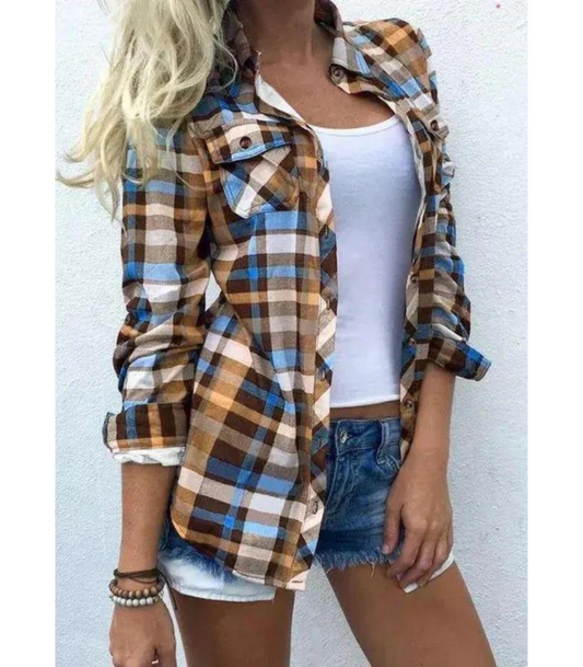 Ariana - geruite blouse