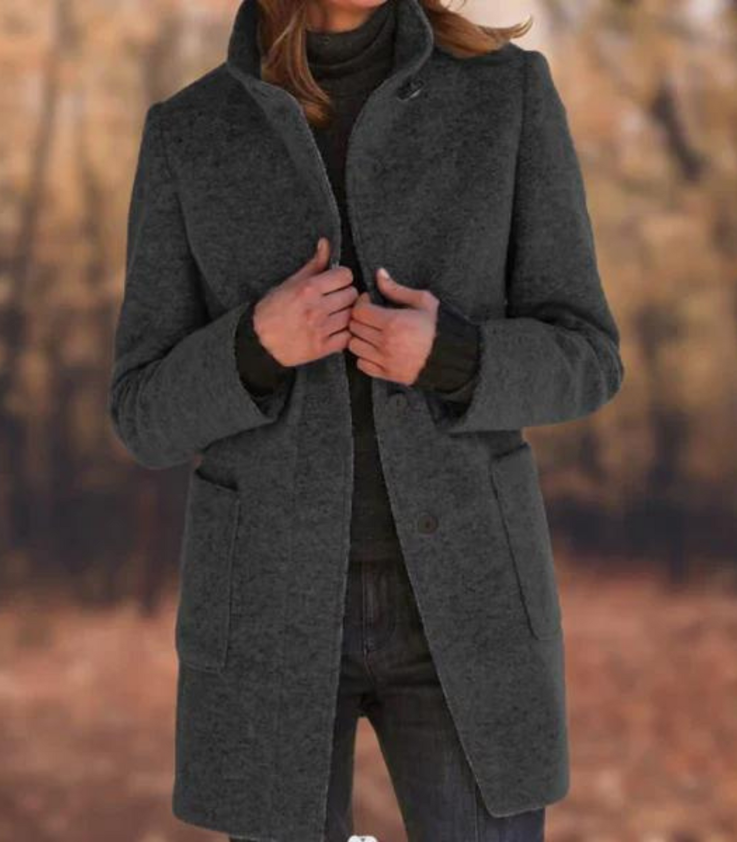 Rita - long coat with buttons