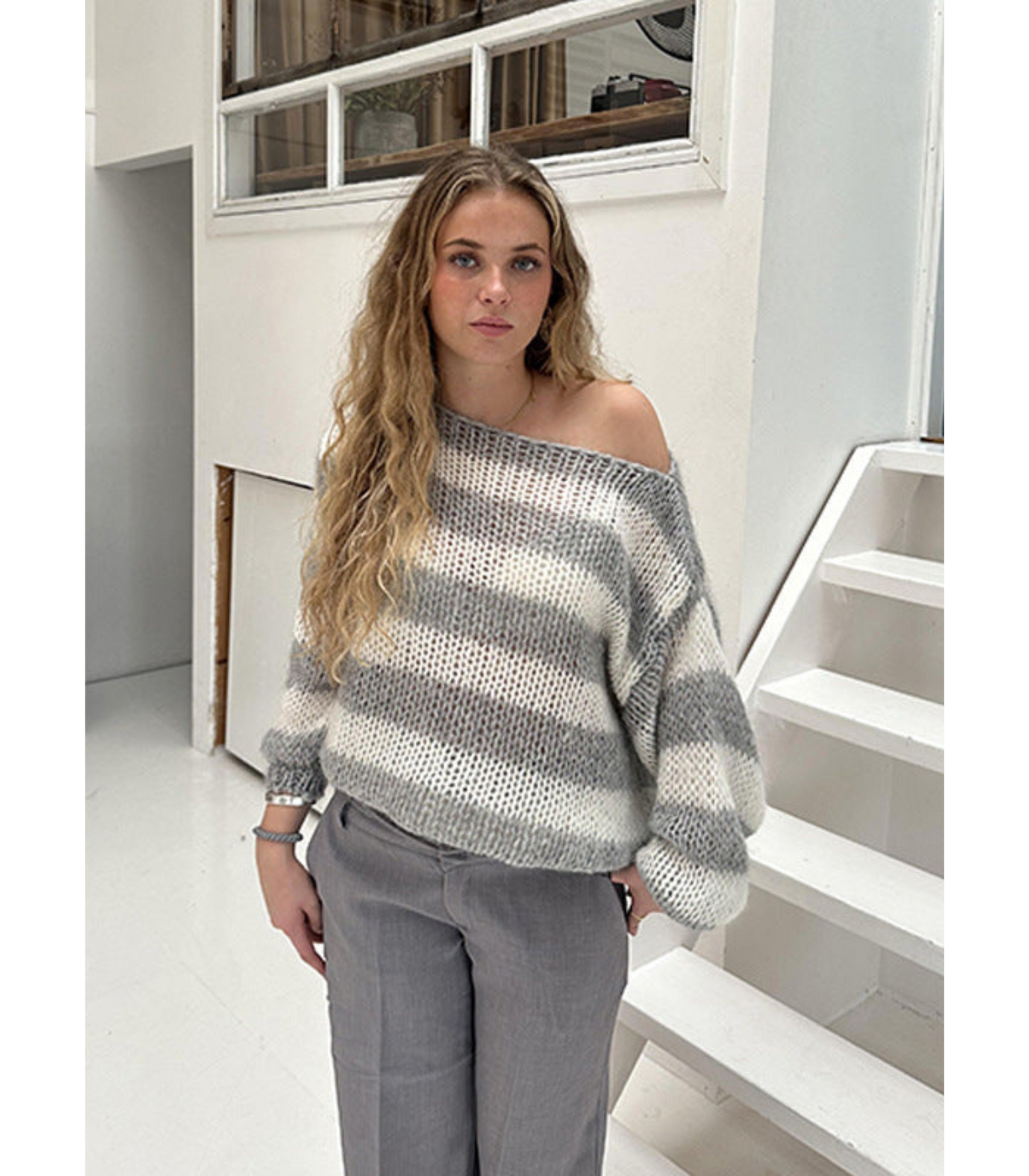 Romina - Oversized Gestreepte Trui