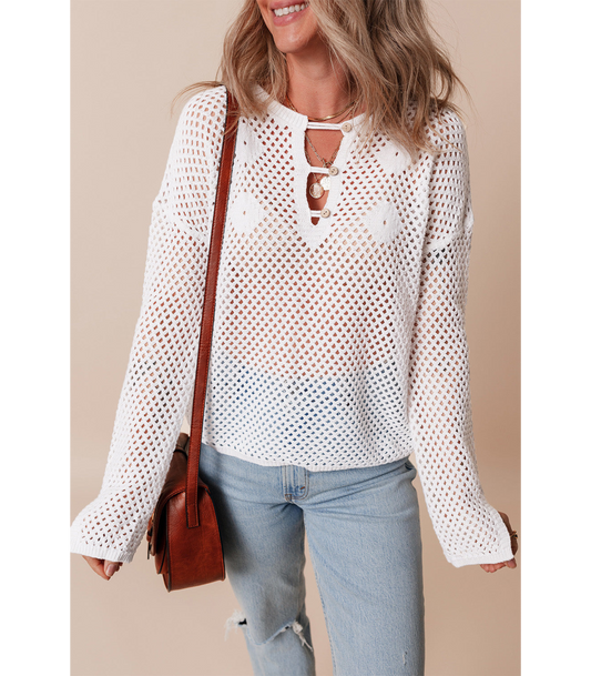 Tina - opengebreide pullover