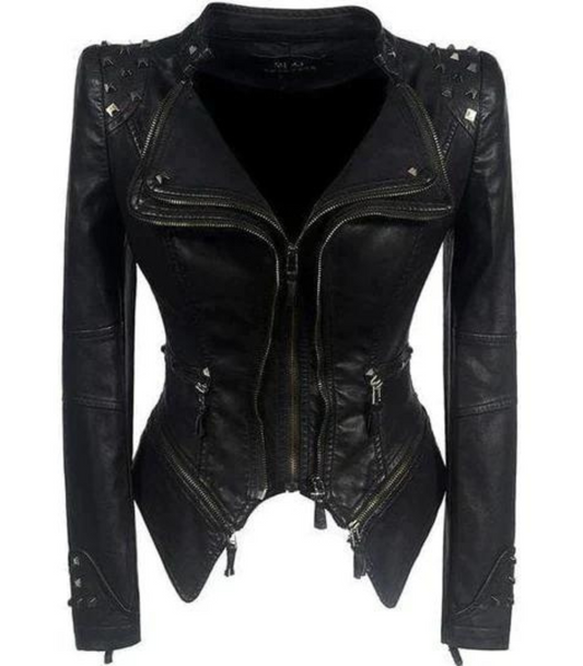 Julia - lerenlook jacket