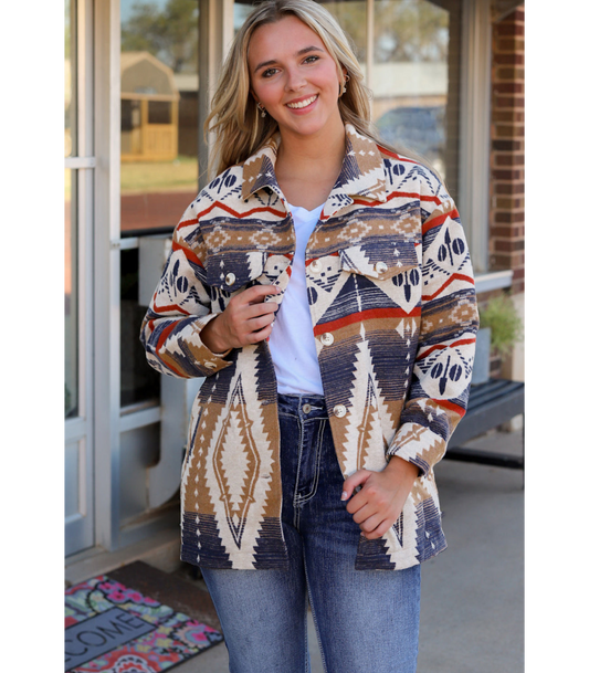 Xanthe - Vest met vintage patroon