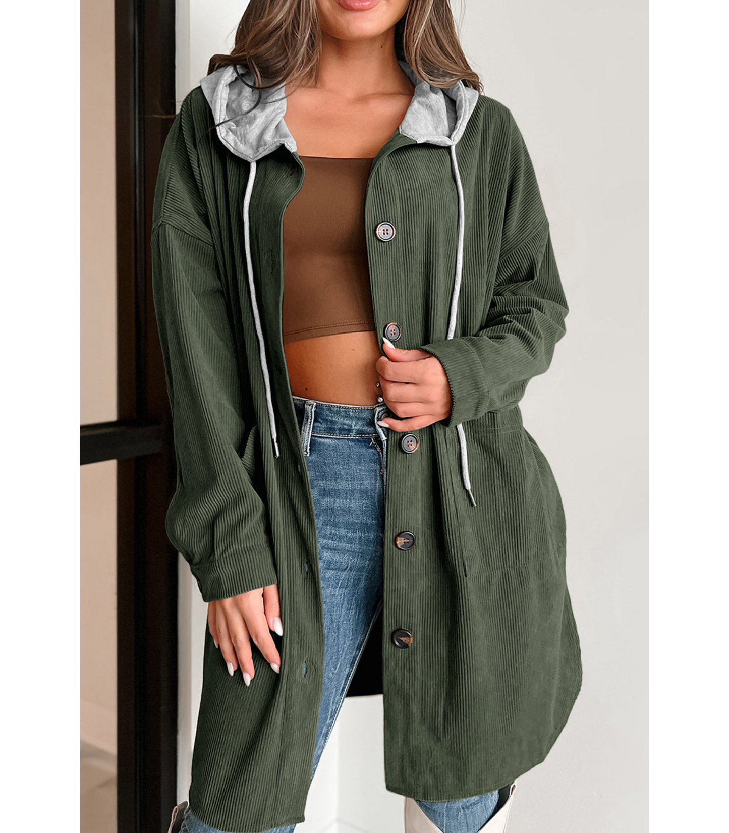 Natasha - Long coat with buttons