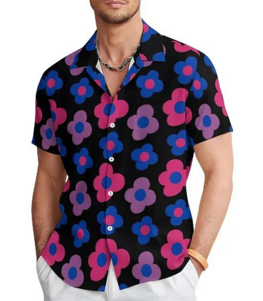 James - overhemd met bloemenprint