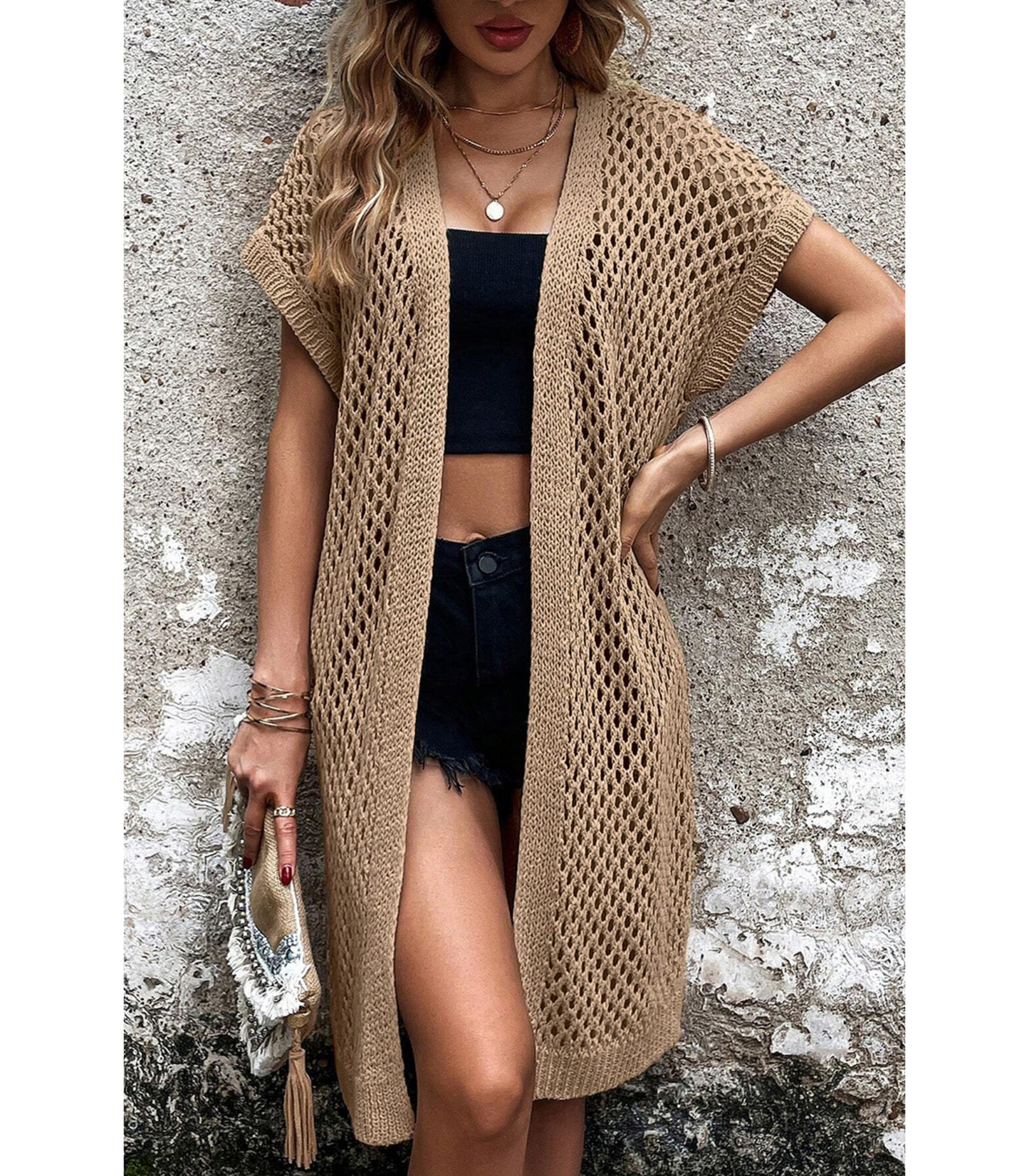 Senna – Zandkleurige Cardigan