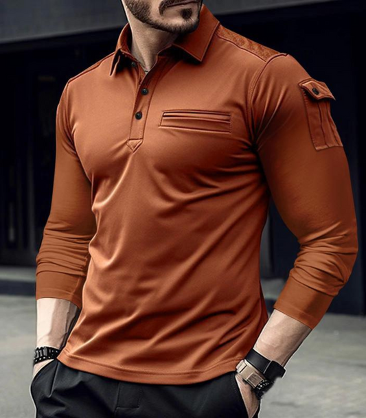 Iwan - poloshirt met lange mouwen