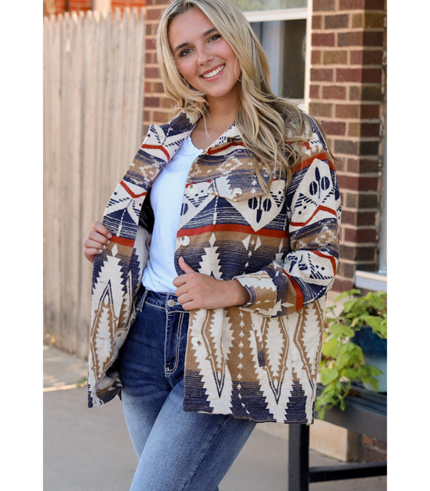 Xanthe - Vest met vintage patroon