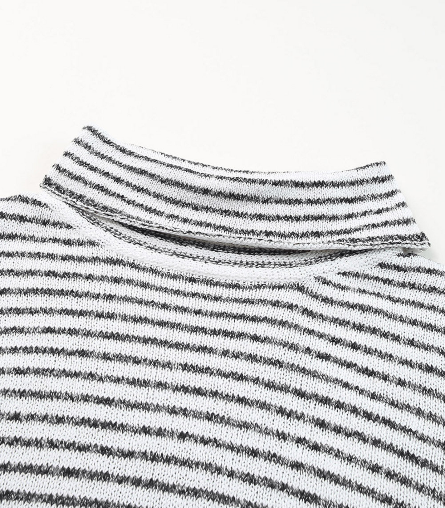Shirly - Grijs Gestreepte Coltrui