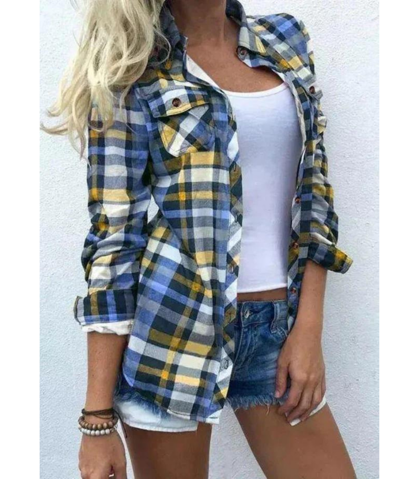 Ariana - geruite blouse