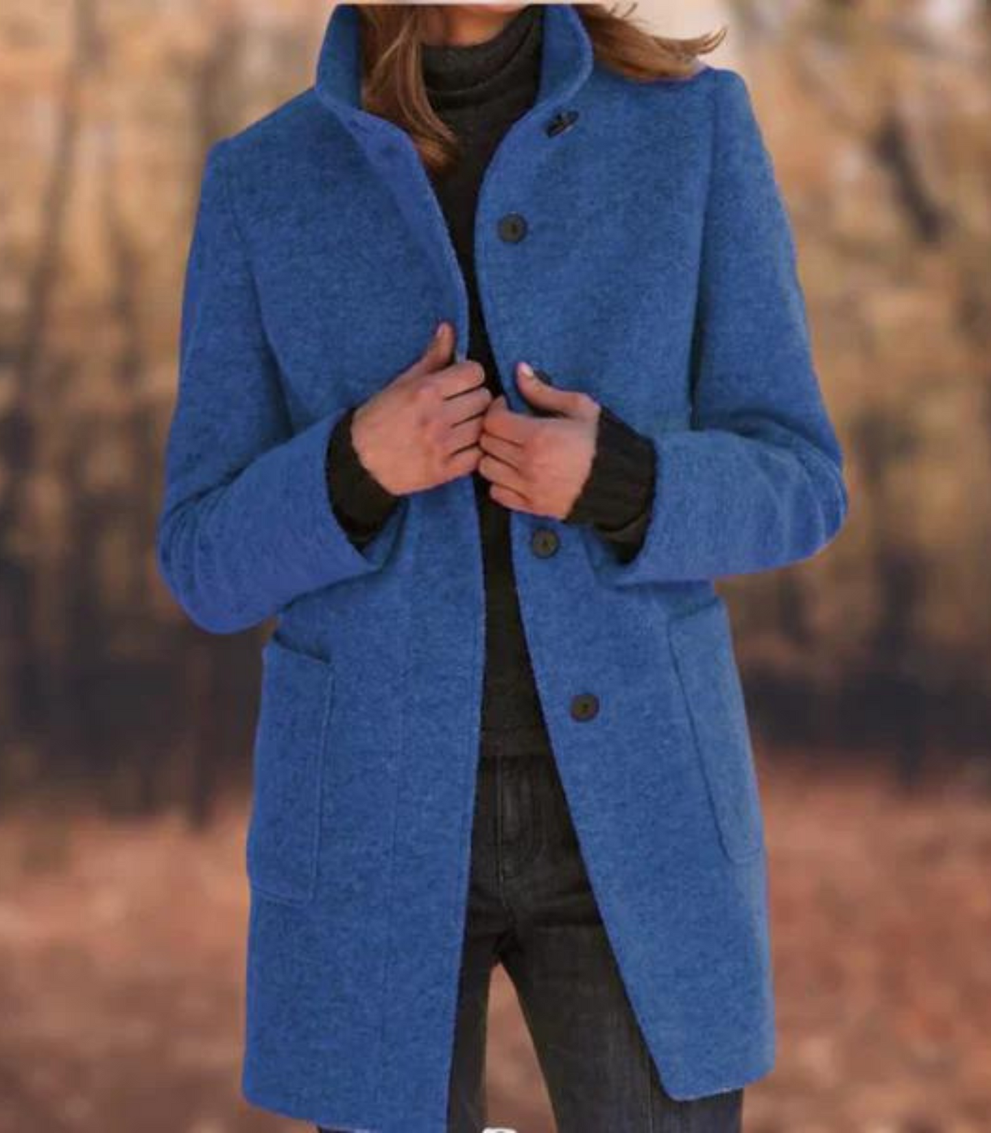 Rita - long coat with buttons