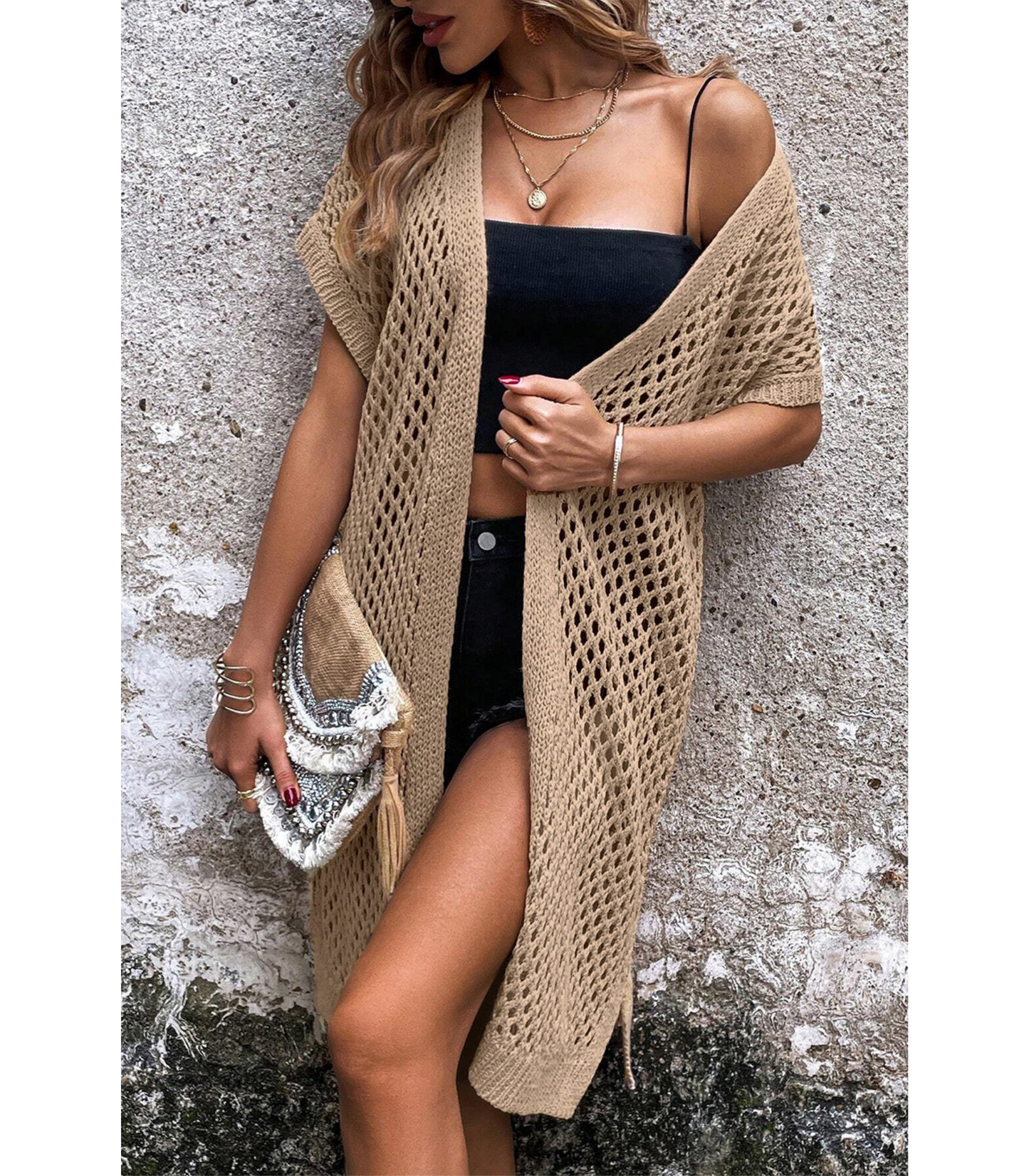 Senna – Zandkleurige Cardigan