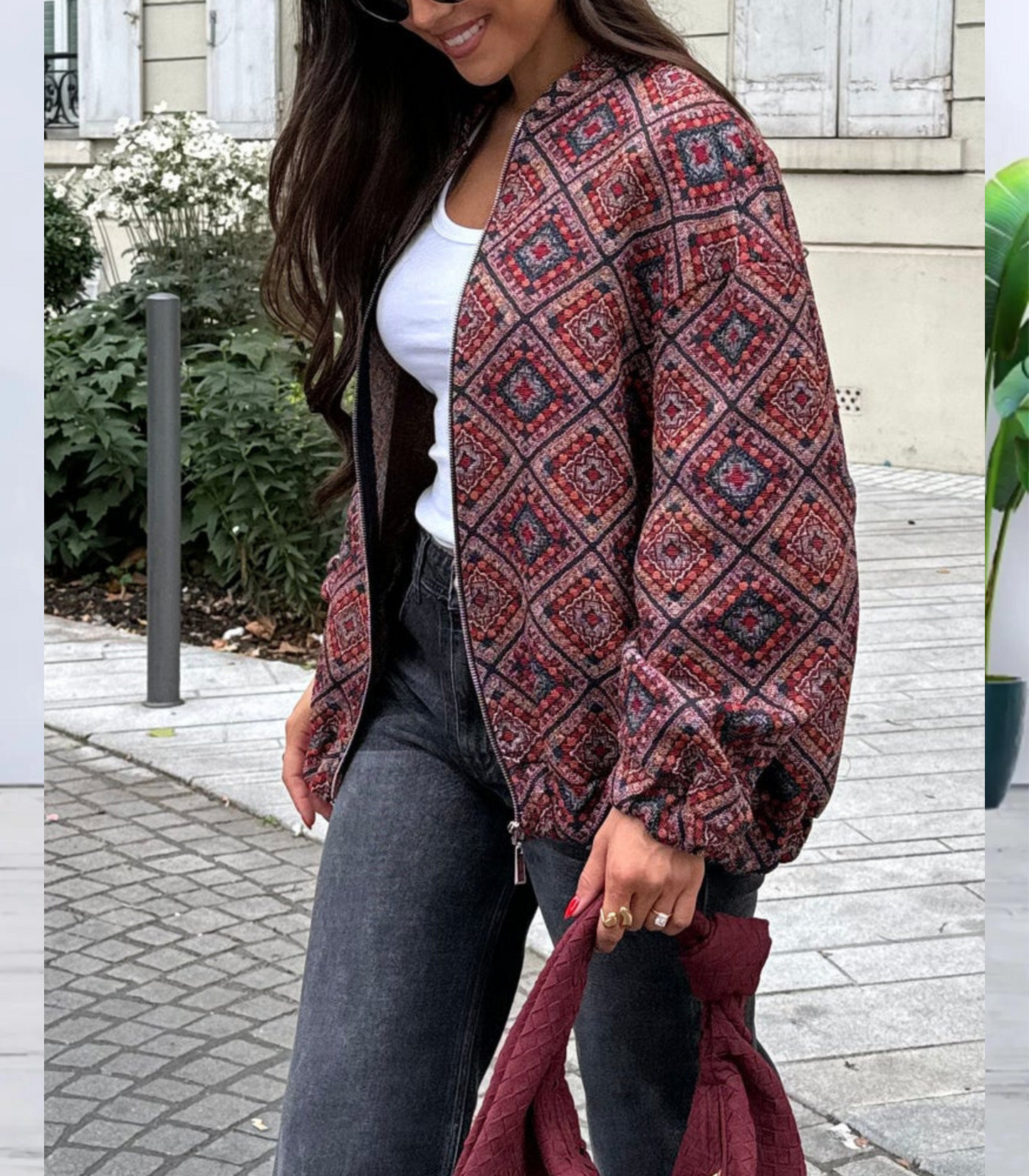 Jana - jacket with retro print