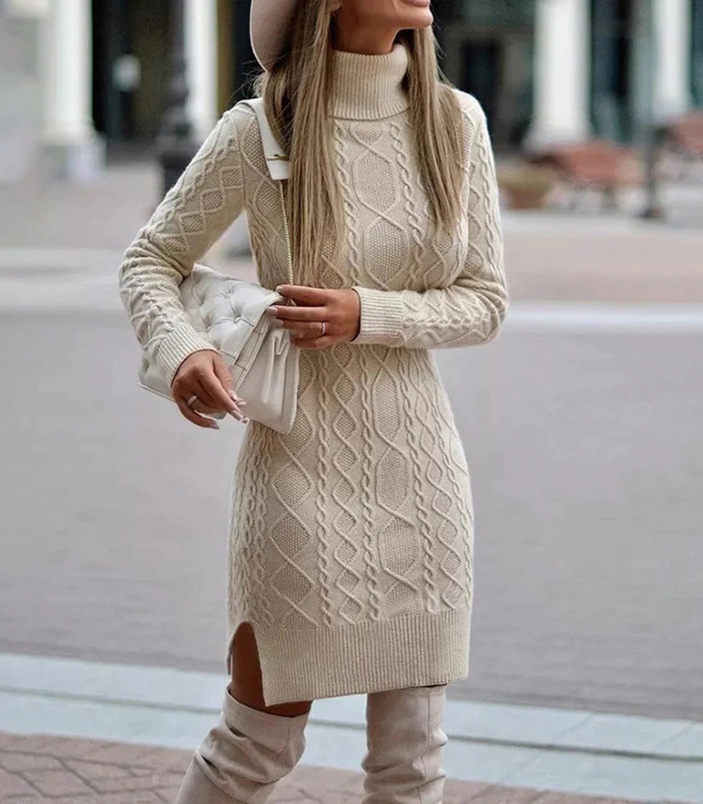 Natalie - knitted winter dress