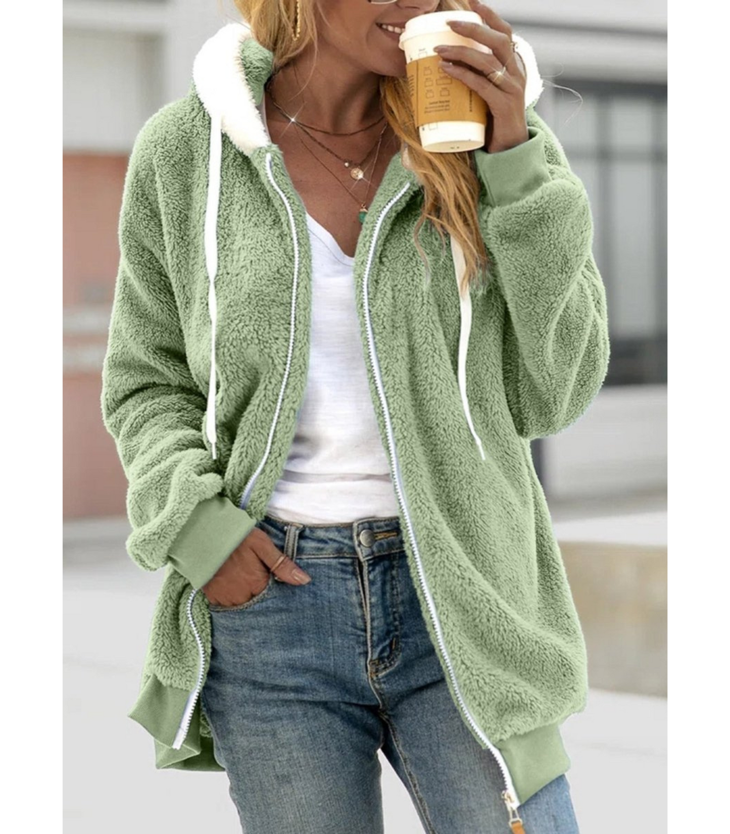 Emma – Comfortabel Fleece Vest met Capuchon voor Dames