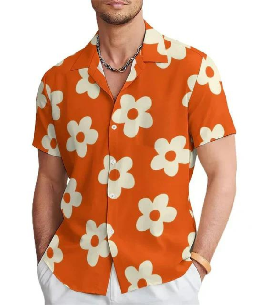 James - overhemd met bloemenprint