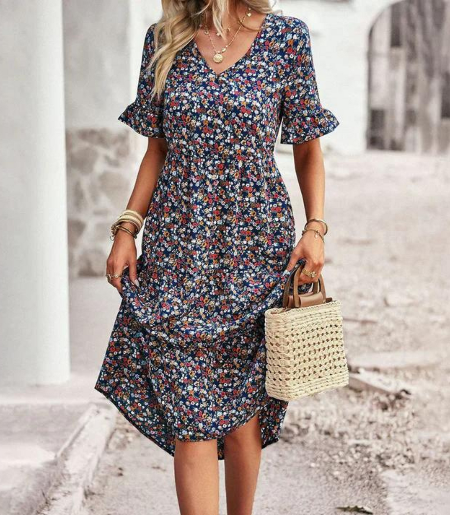 Lisa - zomerjurk met bloemenprint