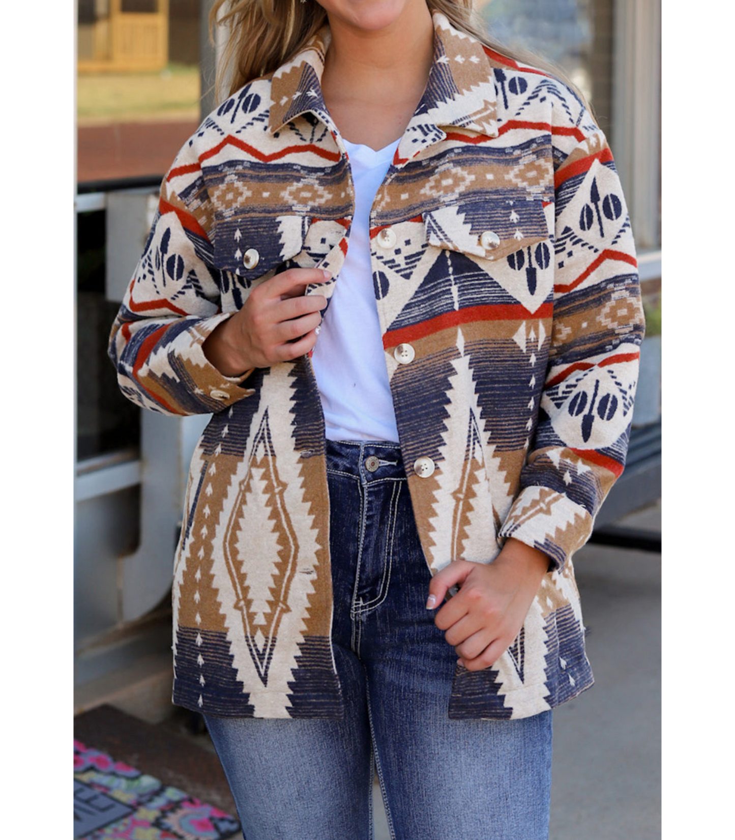 Xanthe - Vest met vintage patroon