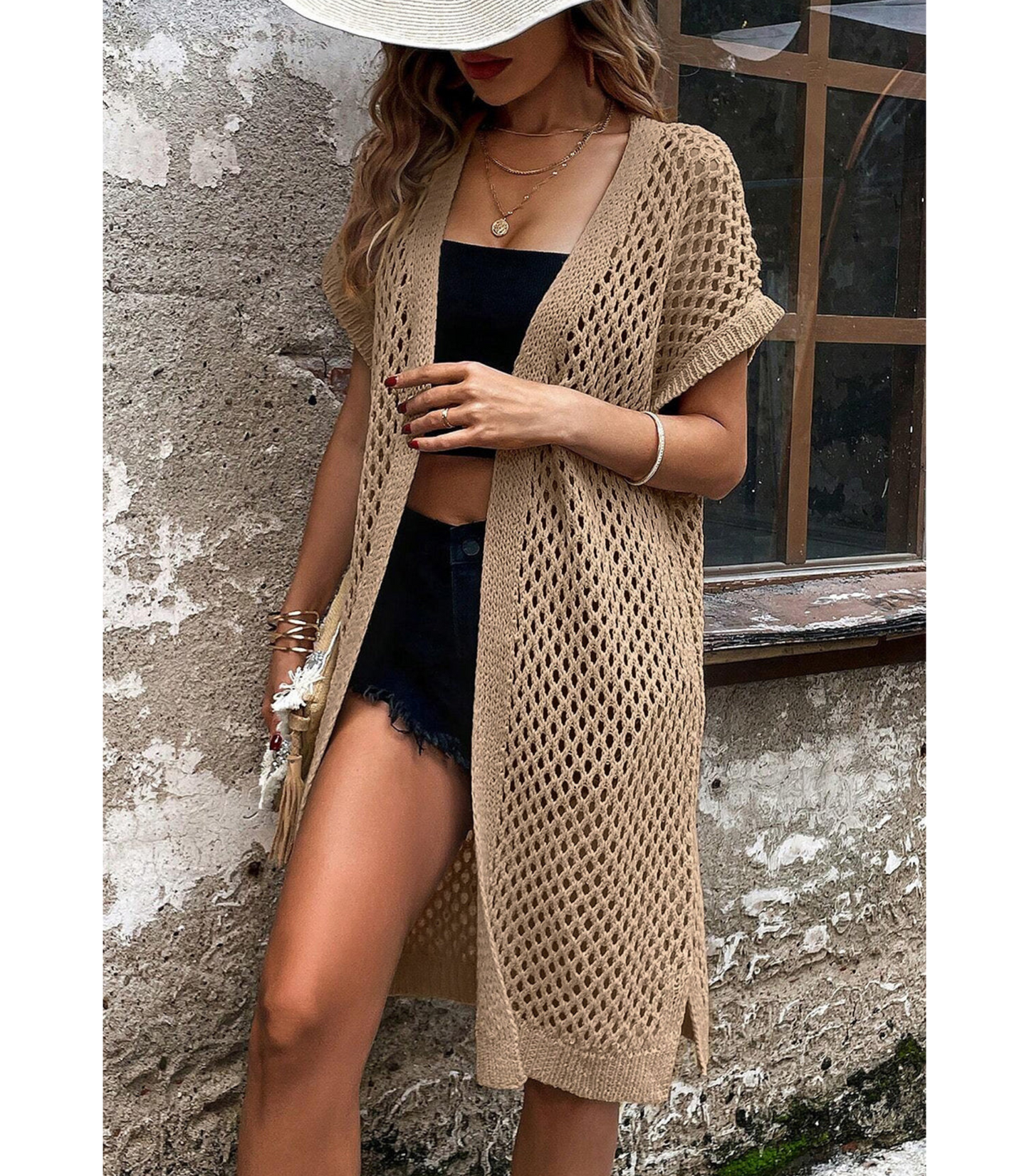 Senna – Zandkleurige Cardigan