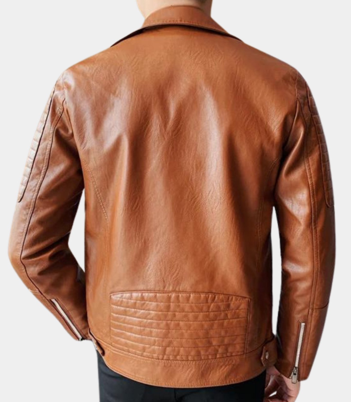 Liam - Leren look jas met rits voor heren