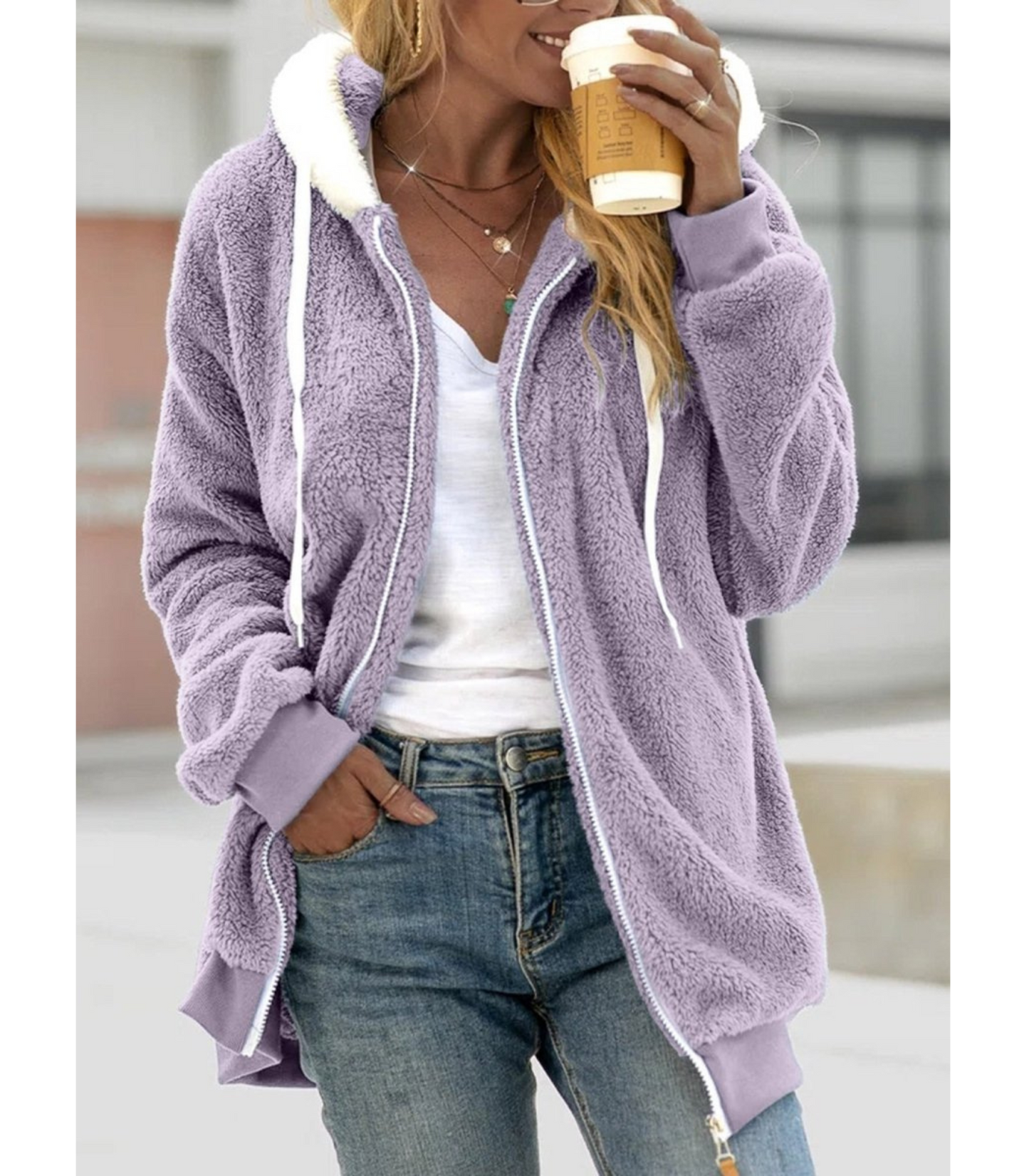 Emma – Comfortabel Fleece Vest met Capuchon voor Dames