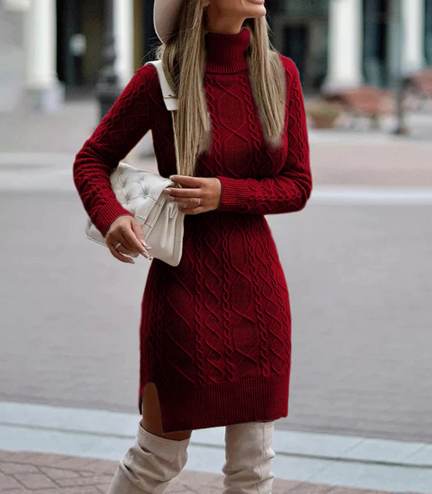 Natalie - knitted winter dress